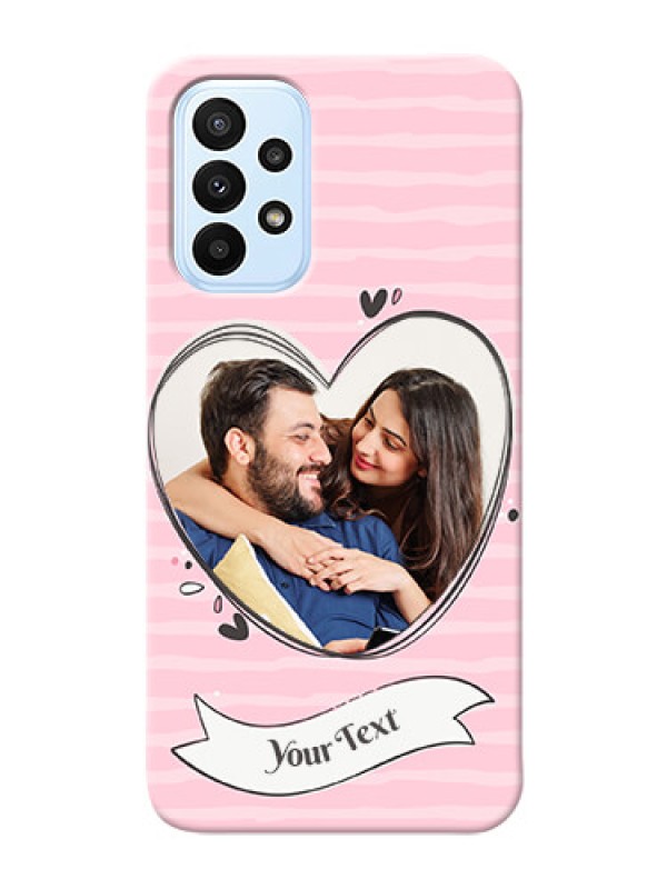Custom Galaxy A23 custom mobile phone covers: Vintage Heart Design