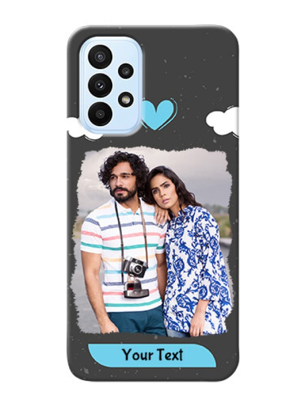 Custom Galaxy A23 Mobile Back Covers: splashes with love doodles Design