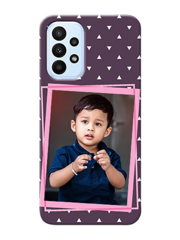 Custom Galaxy A23 Phone Cases: Triangle Pattern Dotted Design