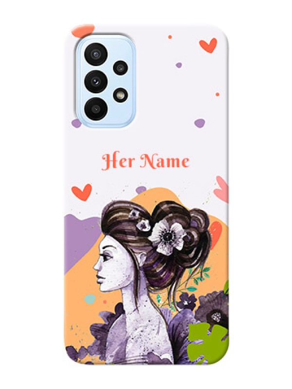 Custom Galaxy A23 5G Custom Mobile Case with Woman And Nature Design