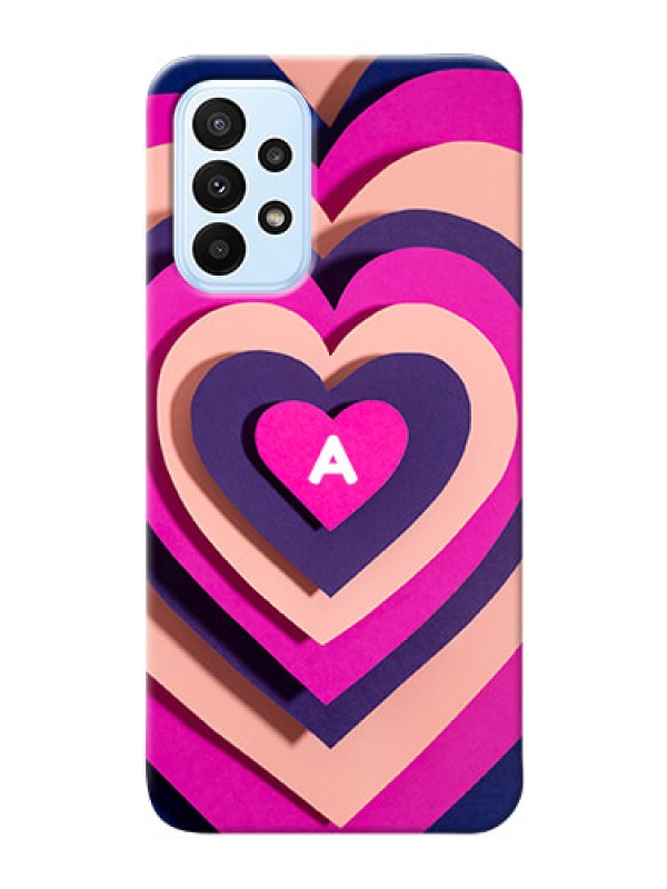 Custom Galaxy A23 5G Custom Mobile Case with Cute Heart Pattern Design