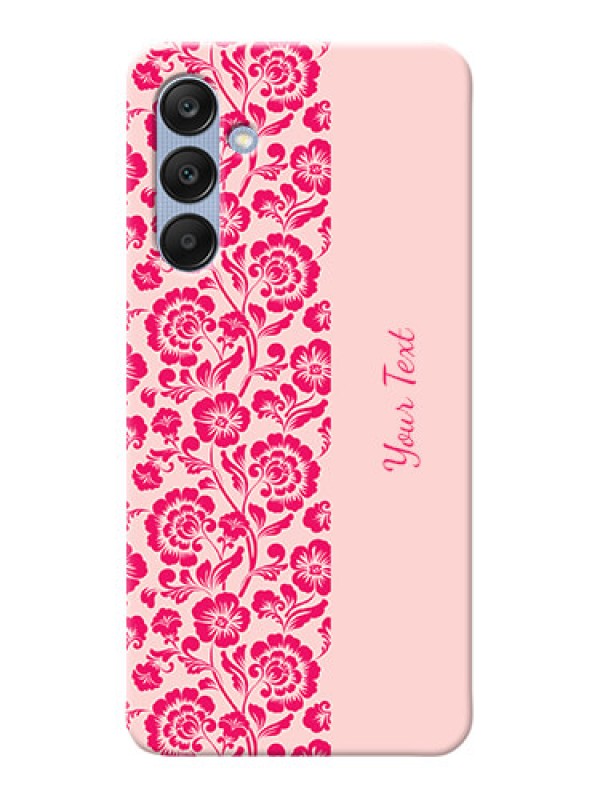 Custom Galaxy A25 5G Custom Phone Case with Attractive Floral Pattern Design