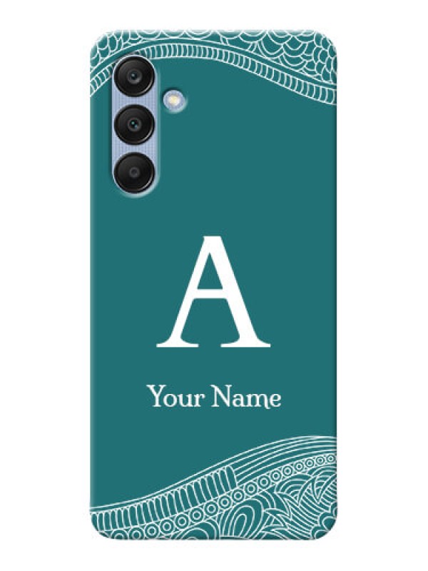 Custom Galaxy A25 5G Personalized Phone Case with line art pattern with custom name Design