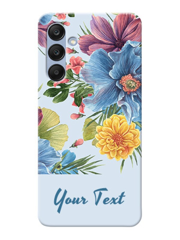 Custom Galaxy A25 5G Custom Mobile Case with Stunning Watercolored Flowers Painting Design