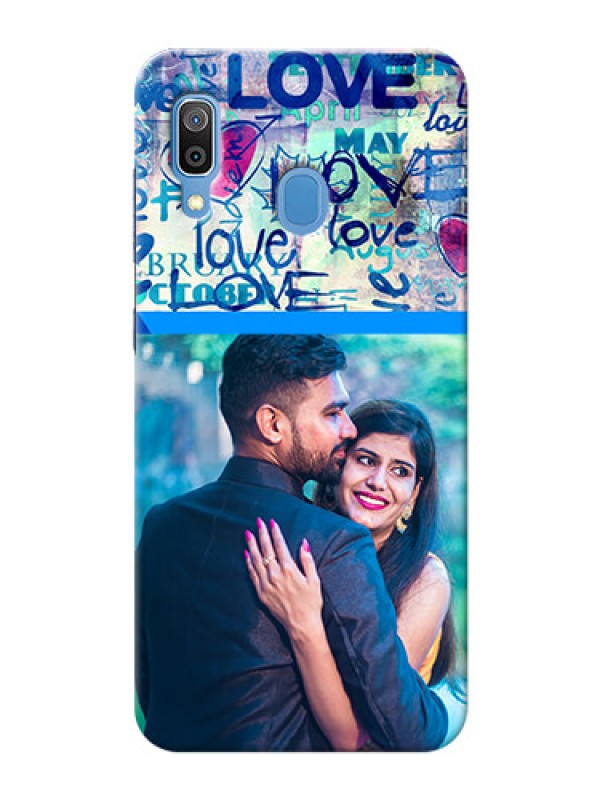 Custom Samsung Galaxy A30 Mobile Covers Online: Colorful Love Design