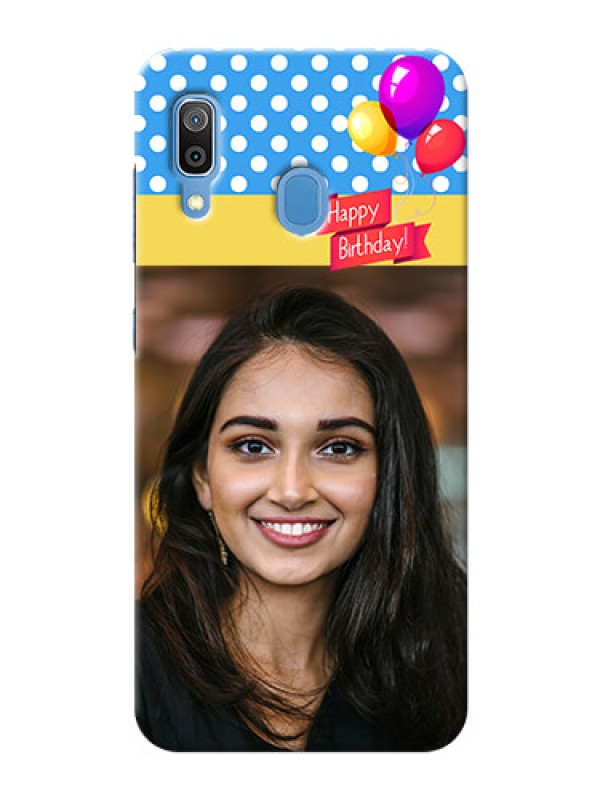 Custom Samsung Galaxy A30 custom mobile back covers: Happy Birthday Design