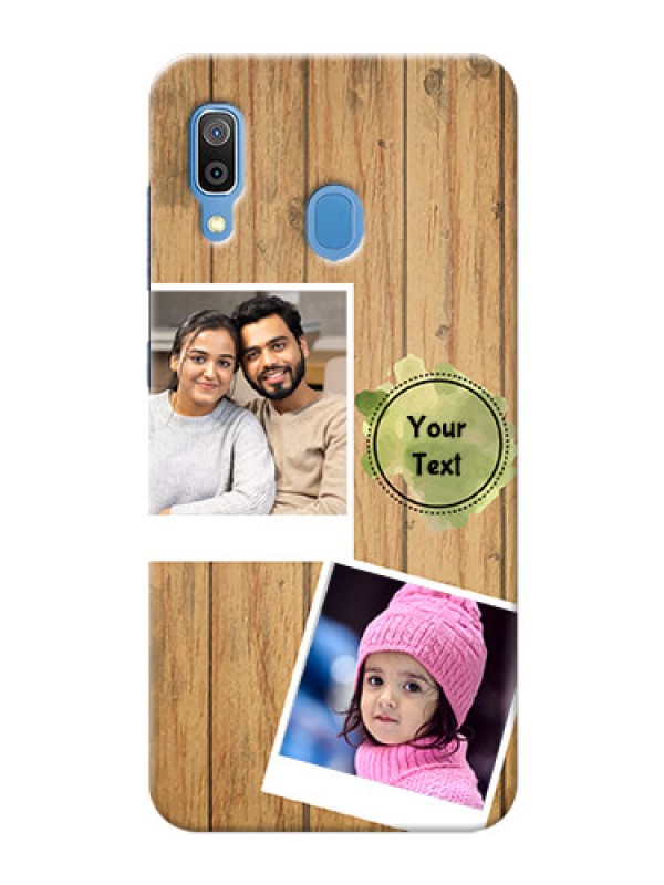 Custom Samsung Galaxy A30 Custom Mobile Phone Covers: Wooden Texture Design
