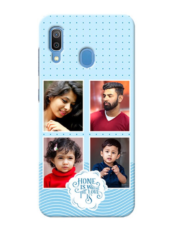 Custom Galaxy A30 Custom Phone Covers: Cute love quote with 4 pic upload Design