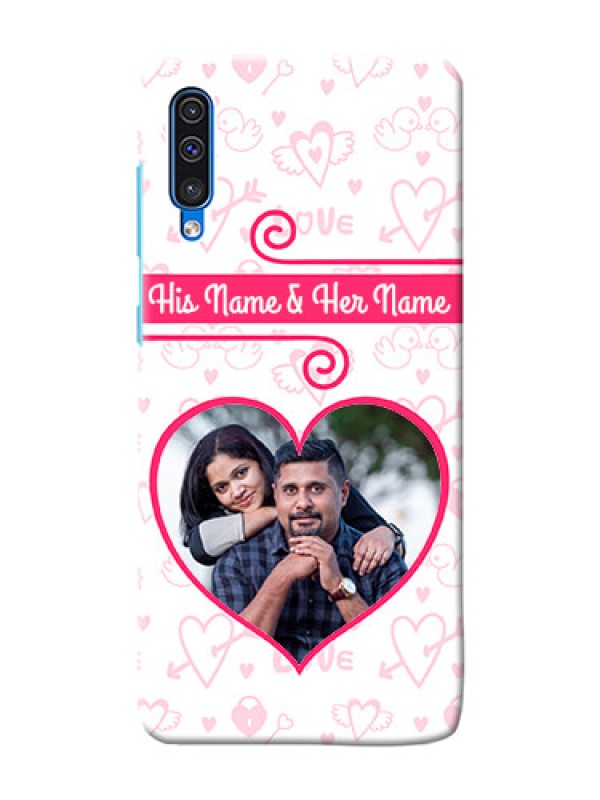 Custom Galaxy A30s Personalized Phone Cases: Heart Shape Love Design
