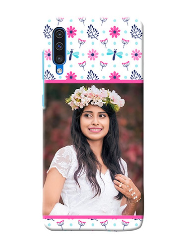Custom Galaxy A30s Mobile Covers: Colorful Flower Design