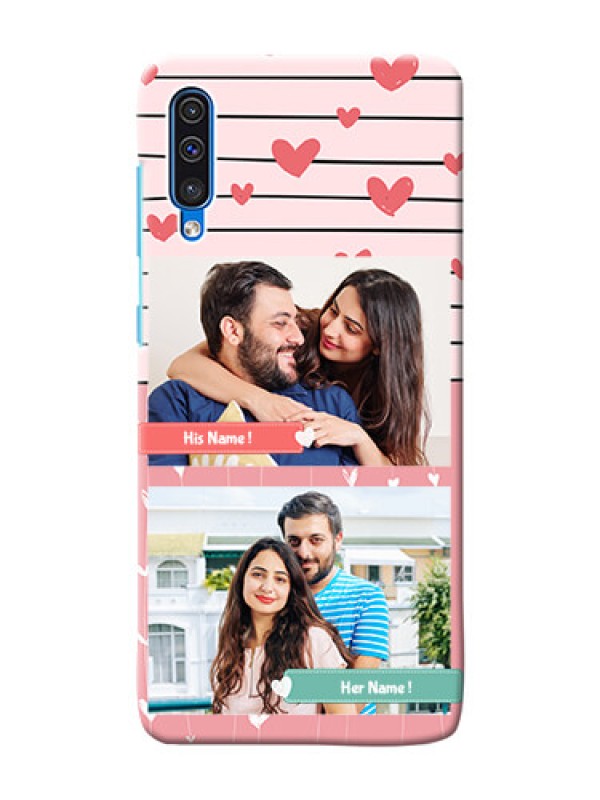 Custom Galaxy A30s custom mobile covers: Photo with Heart Design