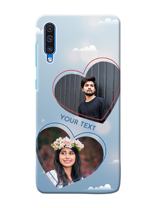 Custom Galaxy A30s Phone Cases: Blue Color Couple Design 