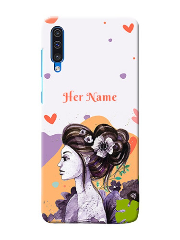 Custom Galaxy A30S Custom Mobile Case with Woman And Nature Design
