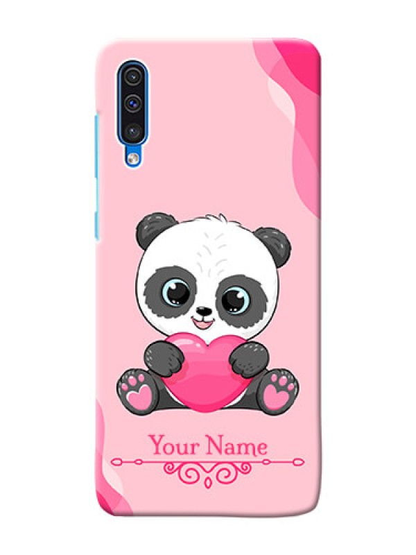 Custom Galaxy A30S Mobile Back Covers: Cute Panda Design
