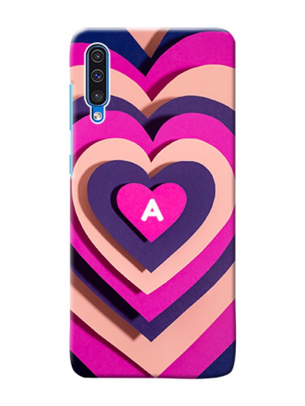 Custom Galaxy A30S Custom Mobile Case with Cute Heart Pattern Design