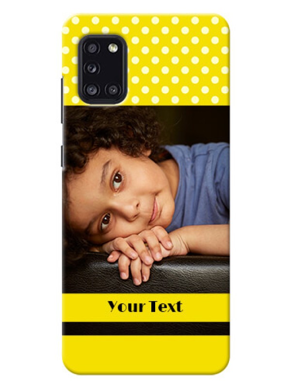 Custom Galaxy A31 Custom Mobile Covers: Bright Yellow Case Design