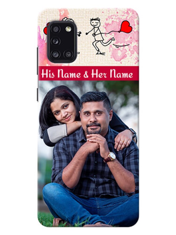 Custom Galaxy A31 phone back covers: You and Me Case Design