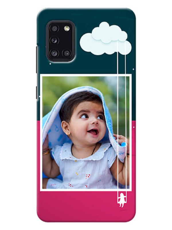 Custom Galaxy A31 custom phone covers: Cute Girl with Cloud Design