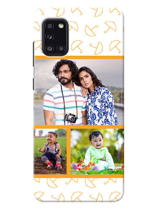 Custom Galaxy A31 Personalised Phone Cases: Yellow Pattern Design