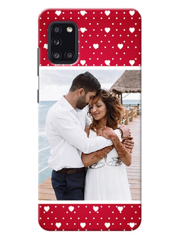 Custom Galaxy A31 custom back covers: Hearts Mobile Case Design