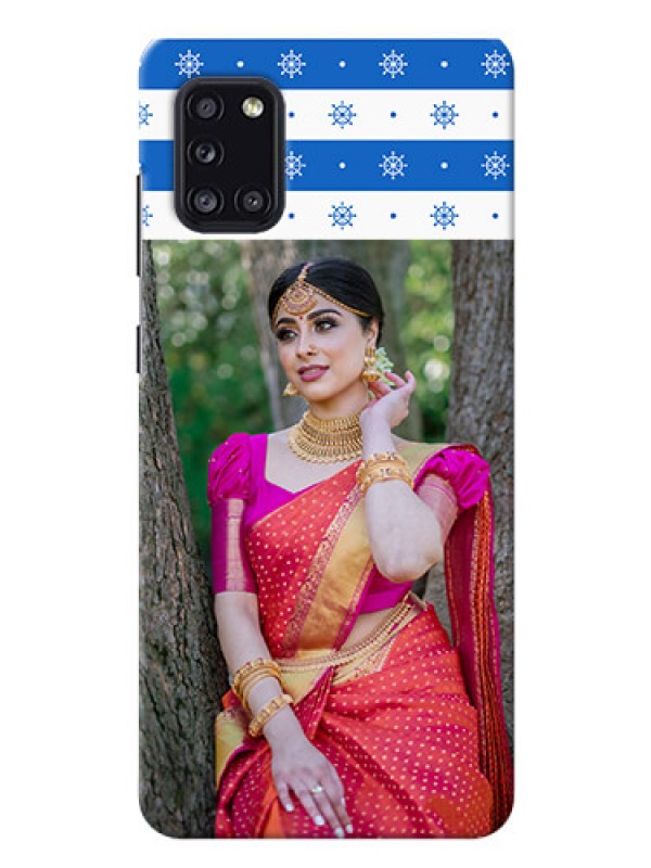 Custom Galaxy A31 custom mobile covers: Snow Pattern Design