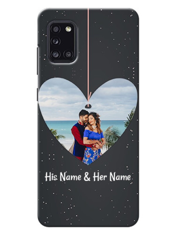 Custom Galaxy A31 custom phone cases: Hanging Heart Design