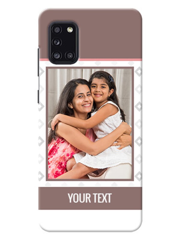 Custom Galaxy A31 custom back covers: Simple Diamond Design