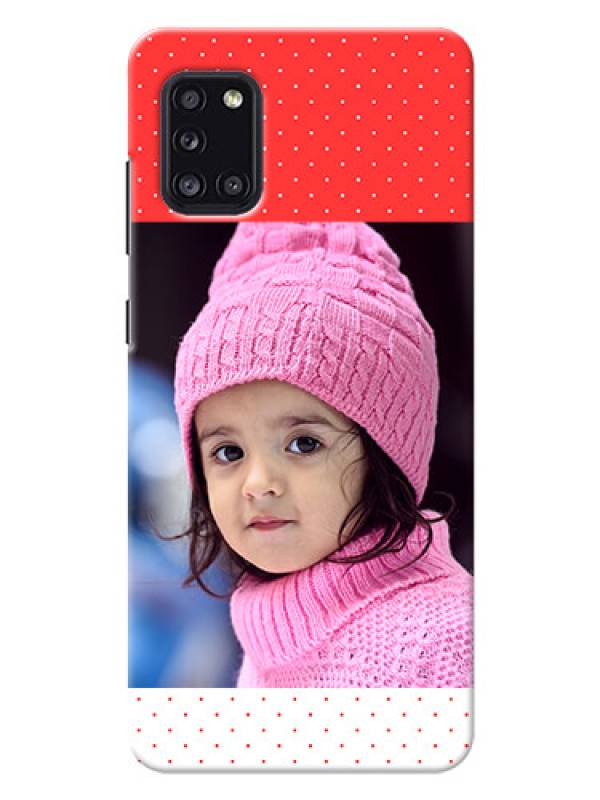 Custom Galaxy A31 personalised phone covers: Red Pattern Design