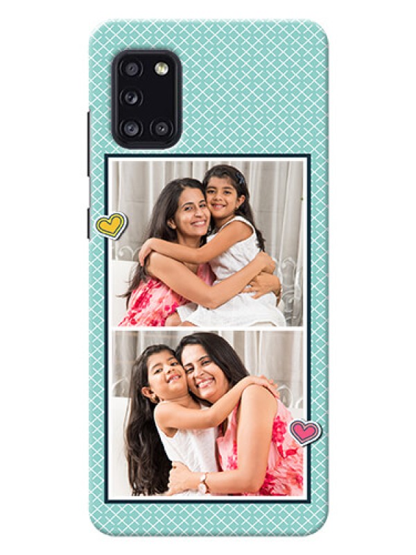Custom Galaxy A31 Custom Phone Cases: 2 Image Holder with Pattern Design