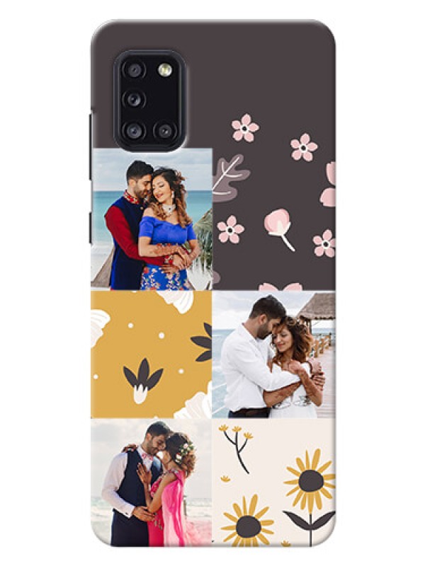 Custom Galaxy A31 phone cases online: 3 Images with Floral Design
