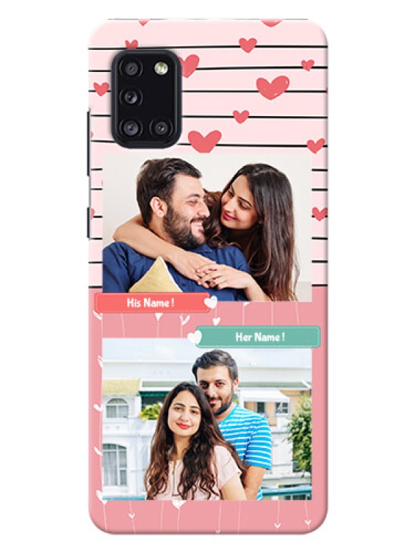 Custom Galaxy A31 custom mobile covers: Photo with Heart Design