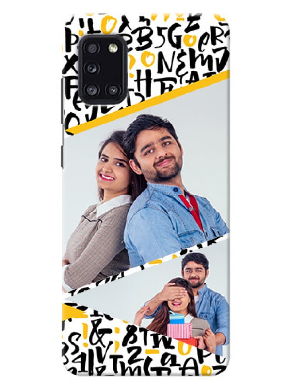 Custom Galaxy A31 Phone Back Covers: Letters Pattern Design