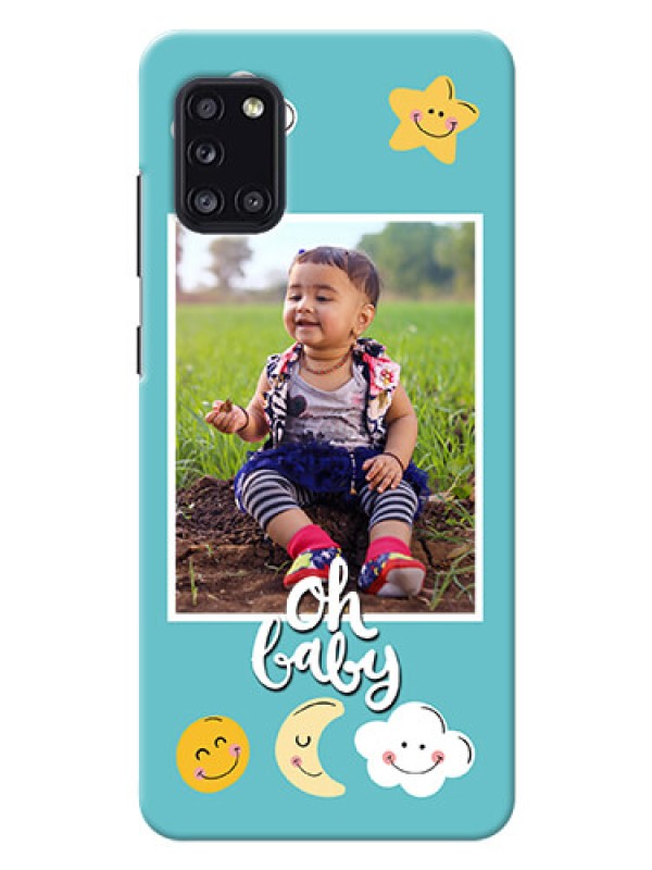 Custom Galaxy A31 Personalised Phone Cases: Smiley Kids Stars Design