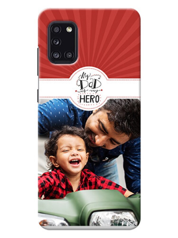 Custom Galaxy A31 custom mobile phone cases: My Dad Hero Design