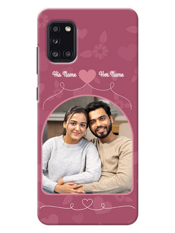 Custom Galaxy A31 mobile phone covers: Love Floral Design