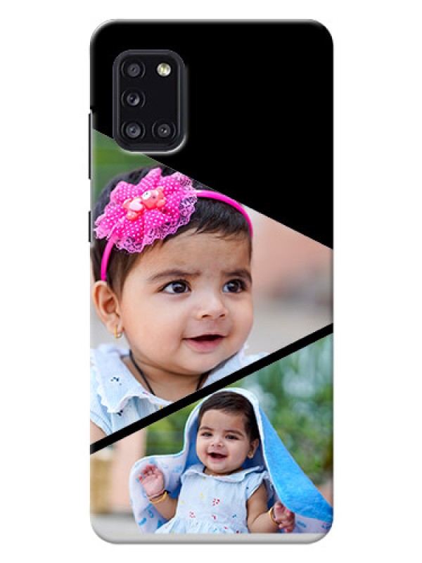 Custom Galaxy A31 mobile back covers online: Semi Cut Design