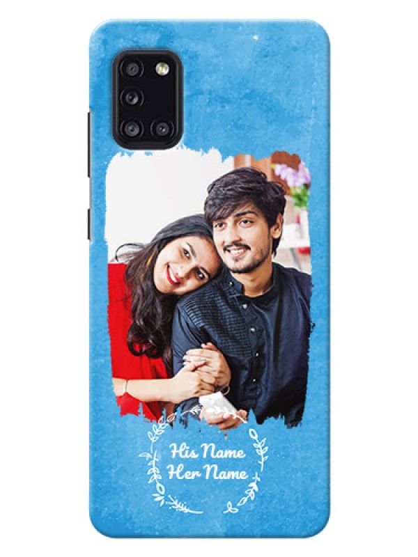 Custom Galaxy A31 custom mobile cases: Blue Color Vintage Design