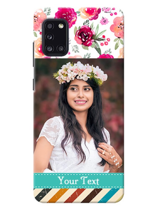 Custom Galaxy A31 Personalized Mobile Cases: Watercolor Floral Design