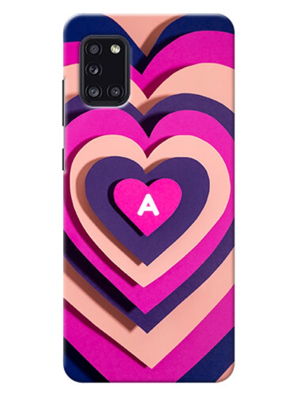 Custom Galaxy A31 Custom Mobile Case with Cute Heart Pattern Design