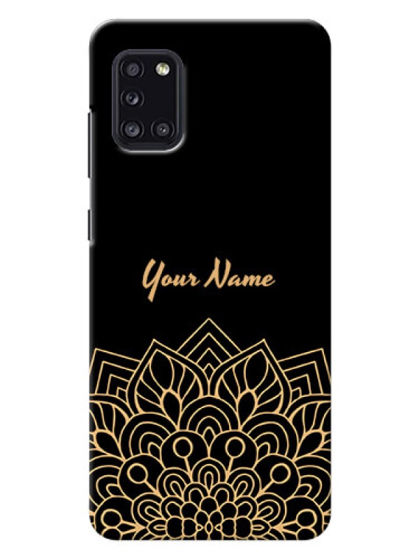 Custom Galaxy A31 Back Covers: Golden mandala Design