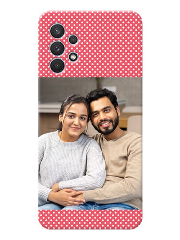 Custom Galaxy A32 Custom Mobile Case with White Dotted Design