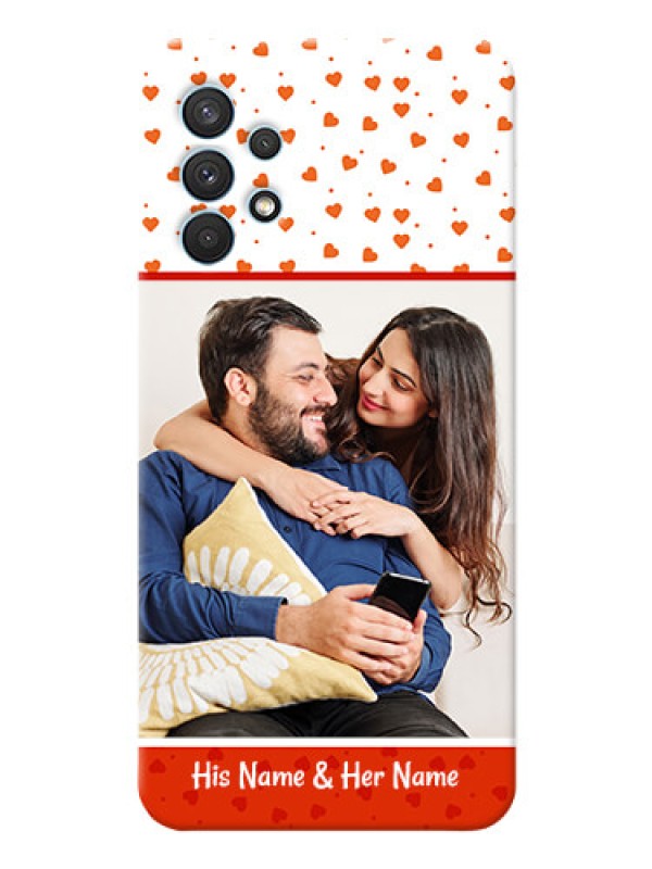 Custom Galaxy A32 Phone Back Covers: Orange Love Symbol Design
