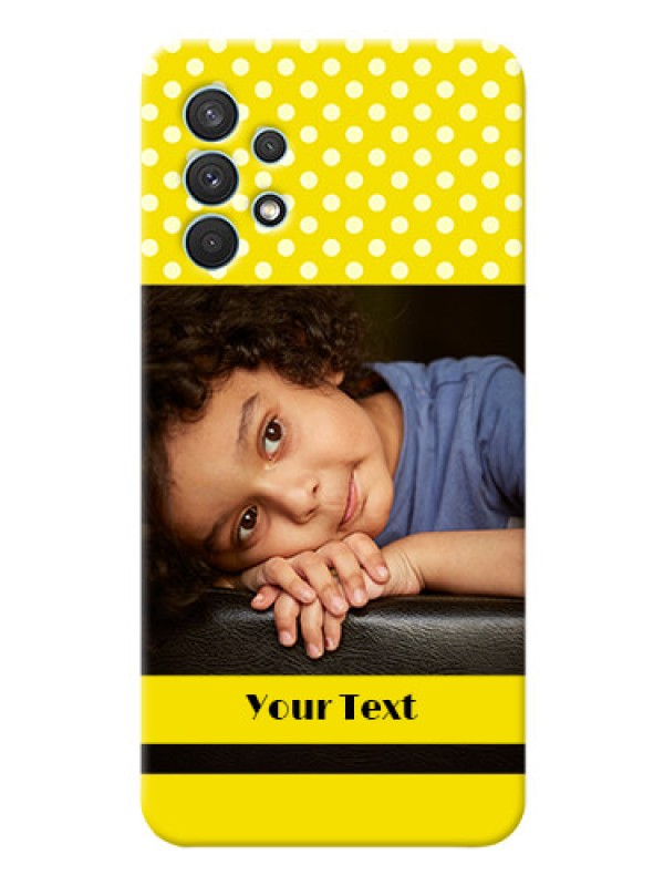 Custom Galaxy A32 Custom Mobile Covers: Bright Yellow Case Design