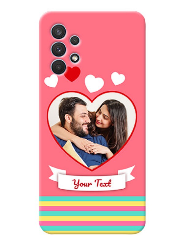 Custom Galaxy A32 Personalised mobile covers: Love Doodle Design