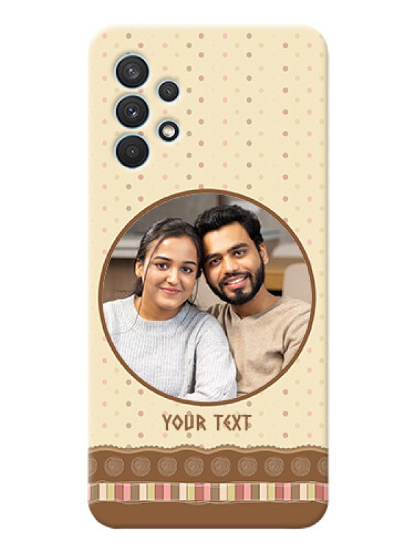 Custom Galaxy A32 Mobile Cases: Brown Dotted Mobile Case Design