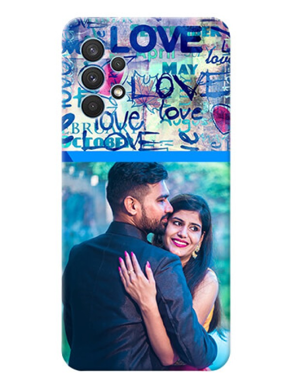 Custom Galaxy A32 Mobile Covers Online: Colorful Love Design