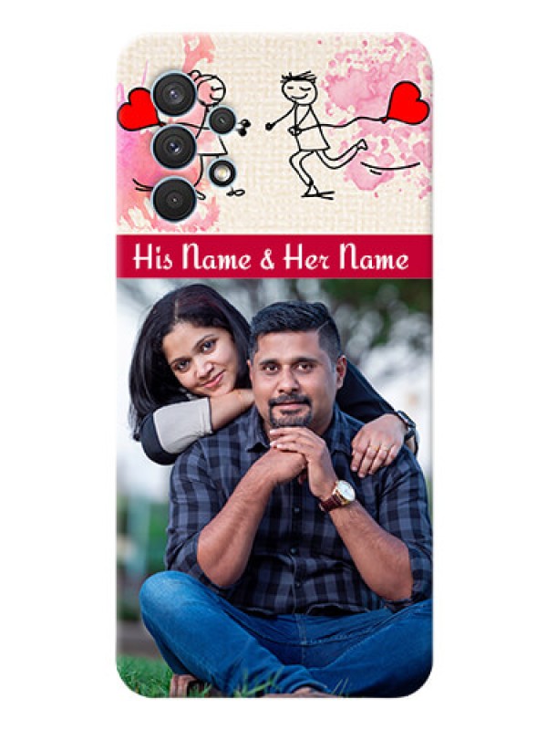 Custom Galaxy A32 phone back covers: You and Me Case Design