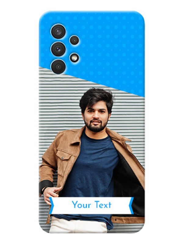 Custom Galaxy A32 Personalized Mobile Covers: Simple Blue Color Design