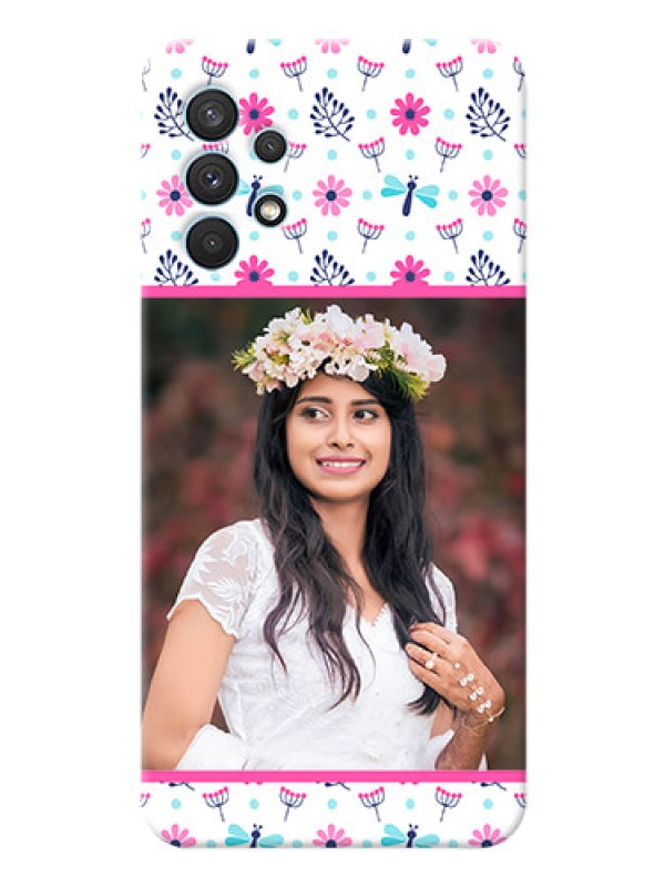 Custom Galaxy A32 Mobile Covers: Colorful Flower Design