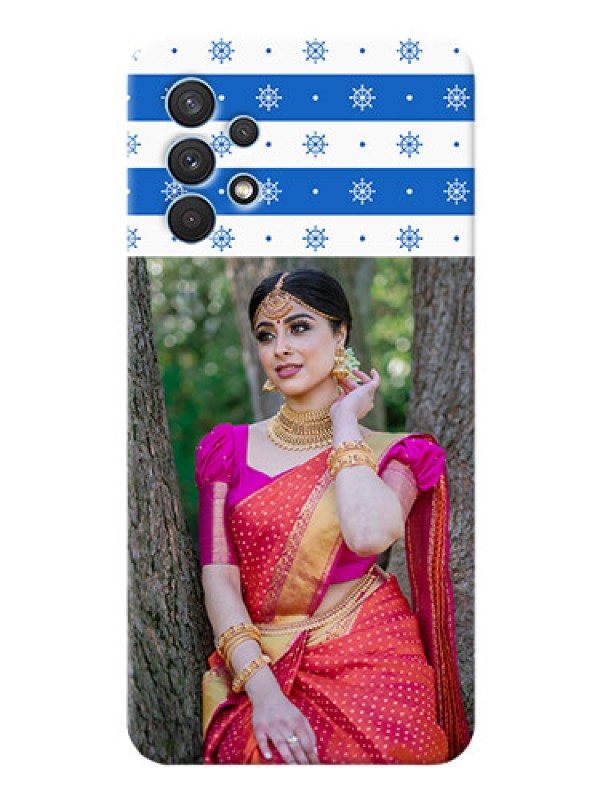 Custom Galaxy A32 custom mobile covers: Snow Pattern Design